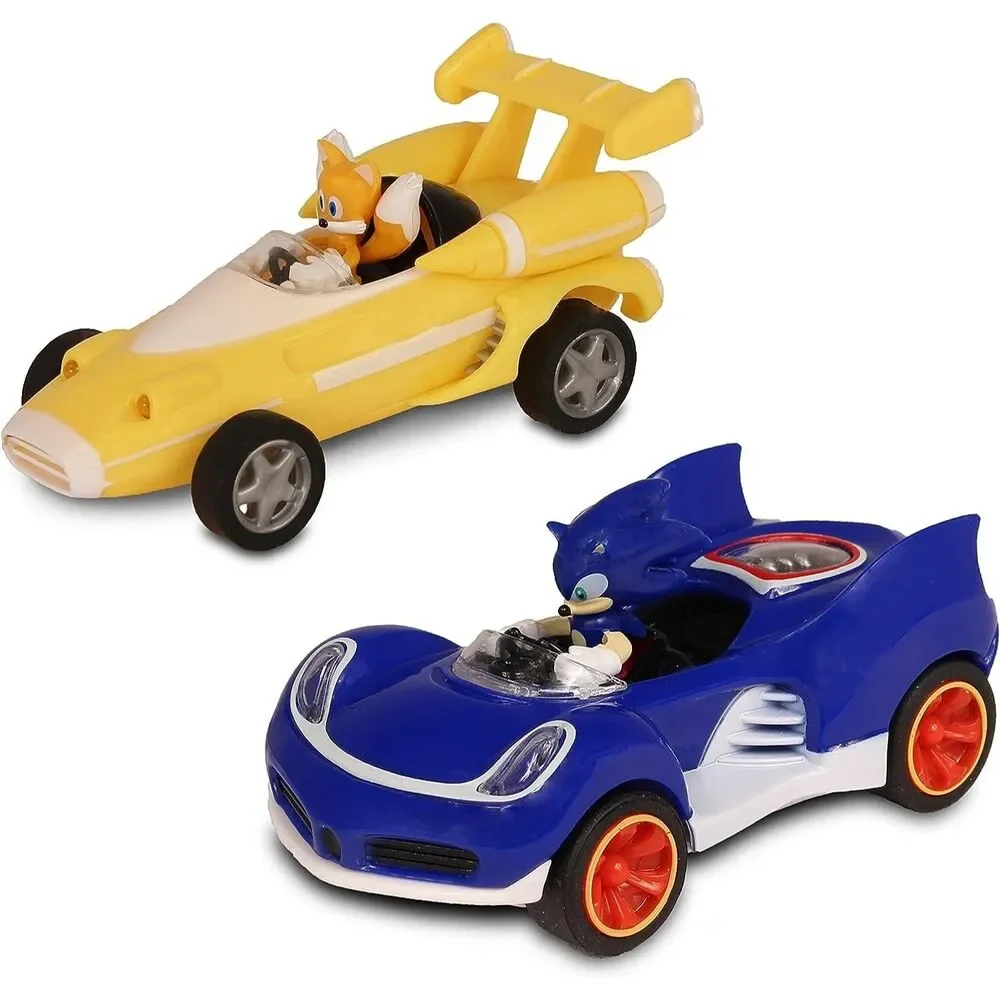 Sonic the Hedgehog and Tails All-Stars Racing Pull Back Legends 2-Pk Toy Gift